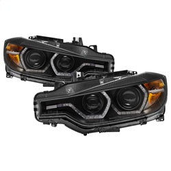 Spyder Auto 5084347 Projector Headlights - LED DRL - Black