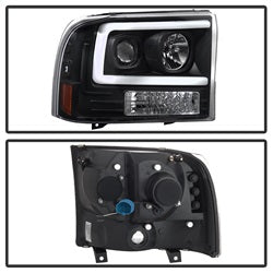Spyder Auto 1PC Light Bar Projector Headlights - Black - 5084491