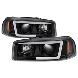 Spyder Auto 5084521 Projector Headlights - Version 2 - Light Bar DRL - Black