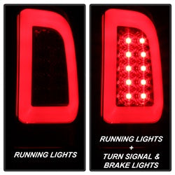 Spyder Auto 5084736 Light Bar LED Tail Lights - Version 3 - Red Clear