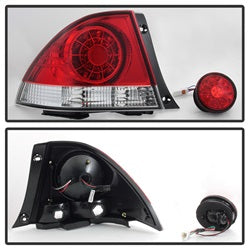 Spyder Auto 5085061 LED Tail Lights - Red Clear