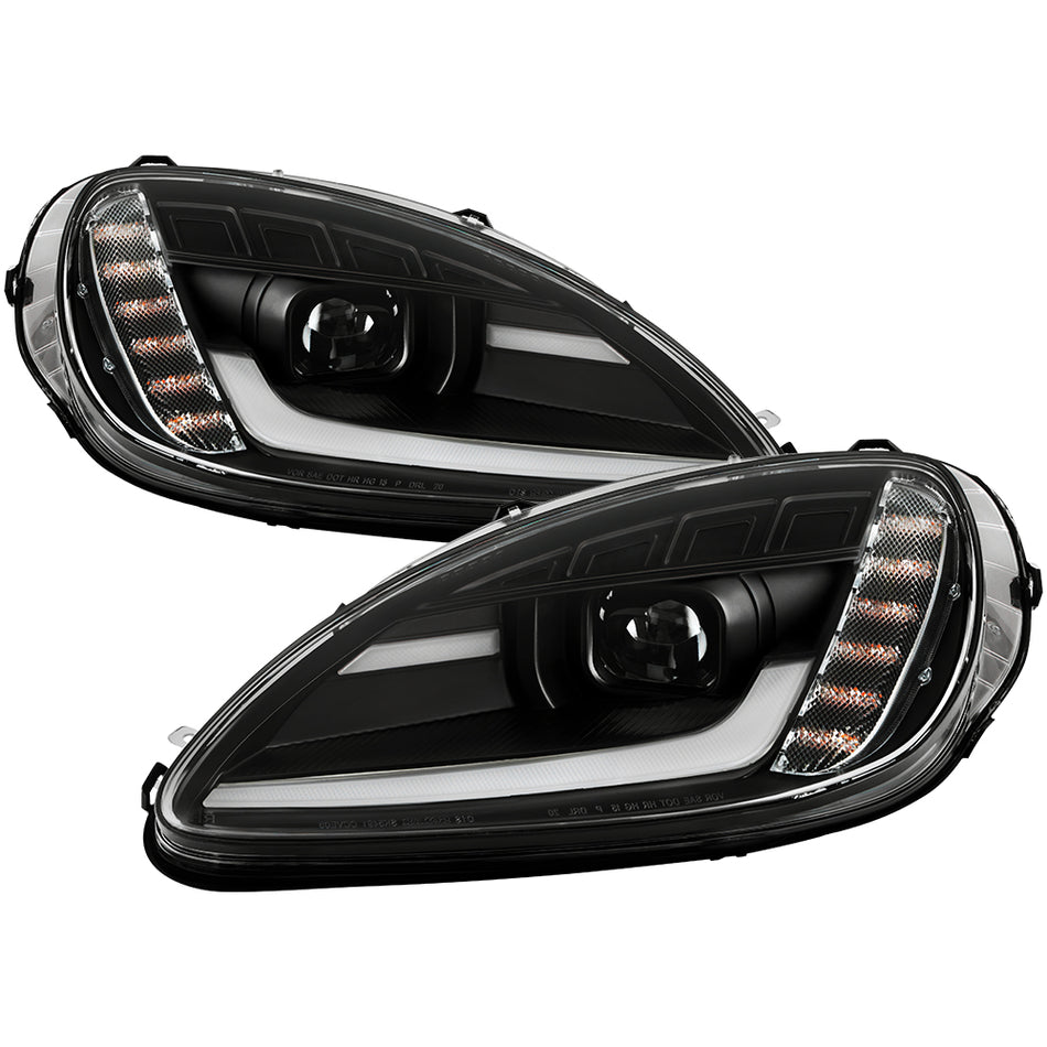 Spyder Auto 5087935 Projector Headlights - Sequential LED Turn Signal - Black