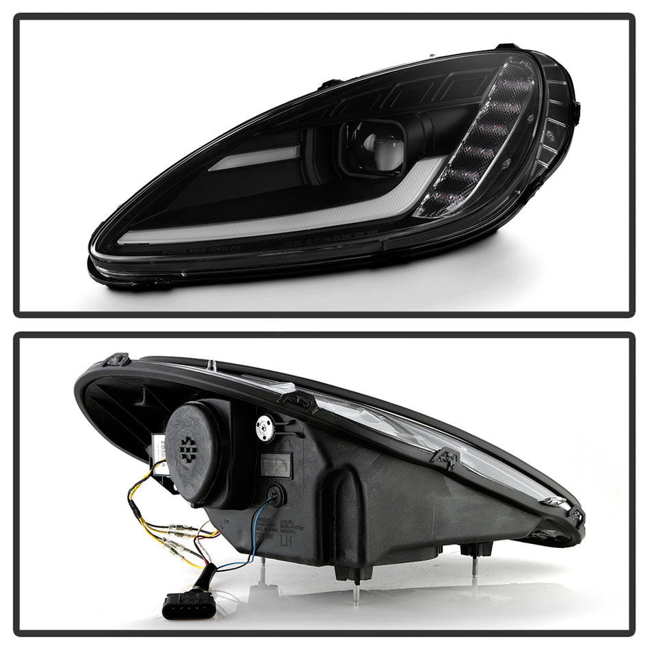 Spyder Auto 5087959 High-Power LED Module (High Beam And Low Beam) Equipped Headlights - Black