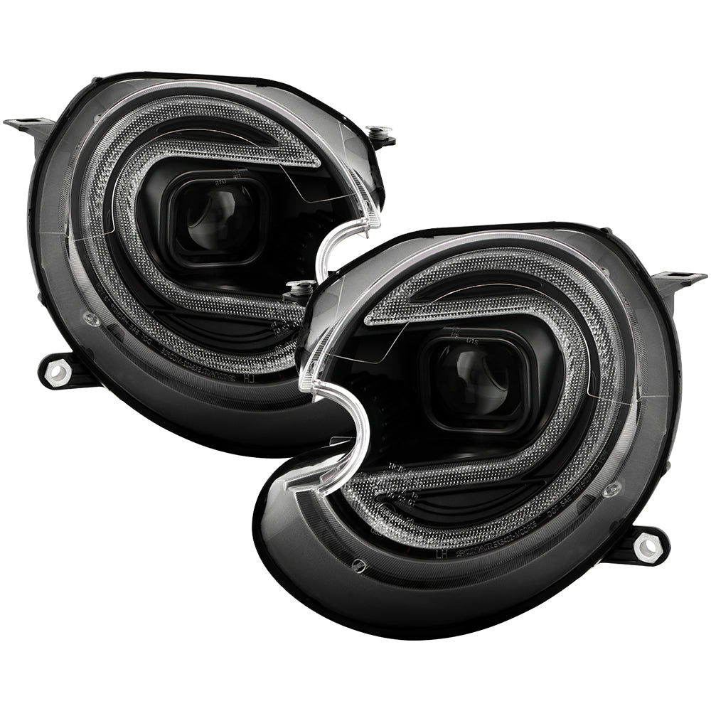 Spyder Auto 5088222 Projector Headlights - Version 2 - Switch Back DRL - Black