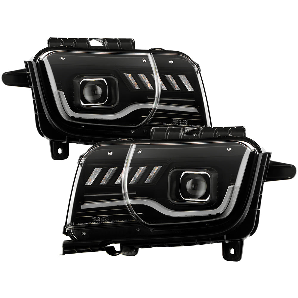 Spyder Auto 5088529 Projector Headlights - Sequential LED Switchback Turn Signal Lights - Black