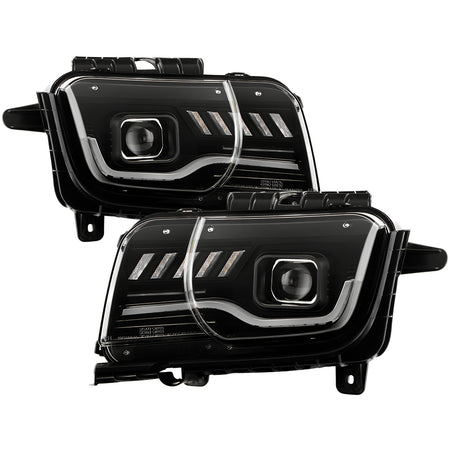 Spyder Auto 5088529 Projector Headlights - Sequential LED Switchback Turn Signal Lights - Black