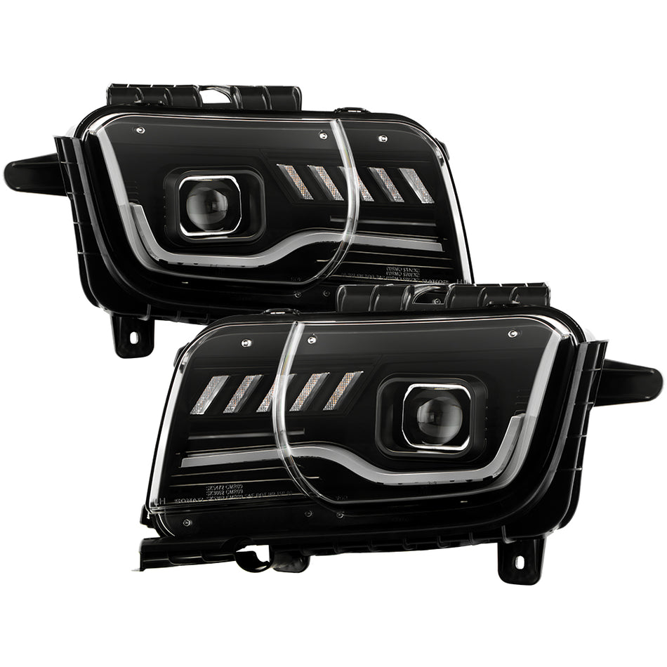Spyder Auto 5088529 Projector Headlights - Sequential LED Switchback Turn Signal Lights - Black