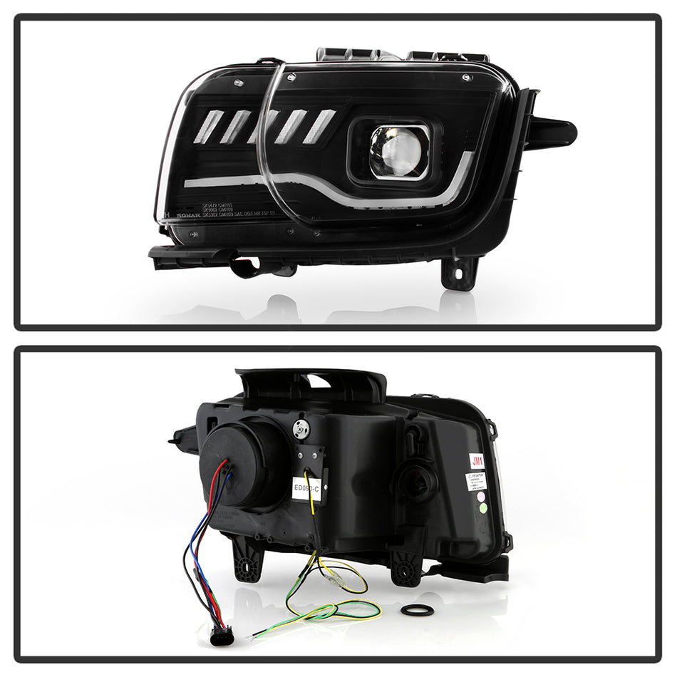 Spyder Auto 5088529 Projector Headlights - Sequential LED Switchback Turn Signal Lights - Black