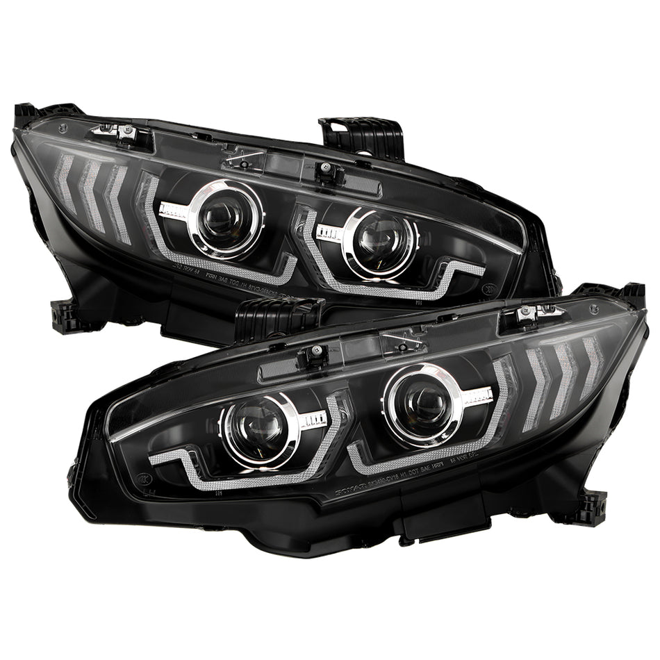 Spyder Auto 5088932 High-Power LED Module Headlights - Black