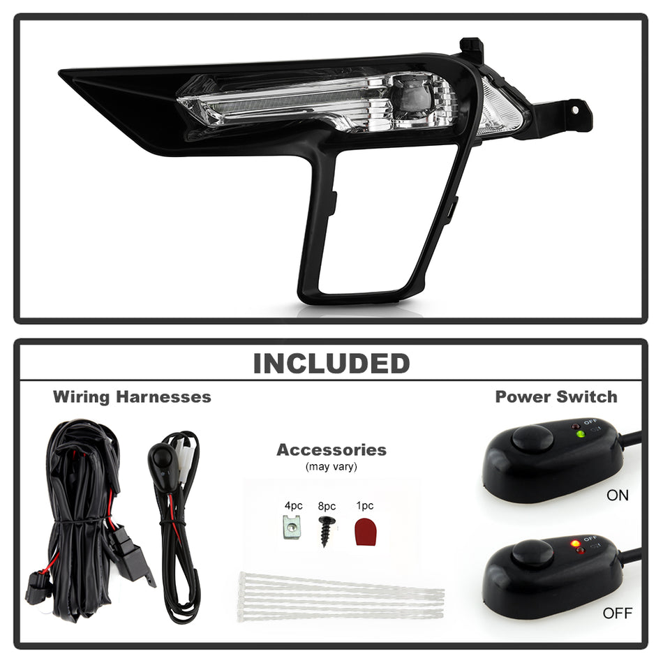 Spyder Auto 9051081 OEM Full LED Fog Lights w/Switch - Clear