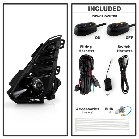 Spyder Auto 9051180 OEM Style Fog Lights W/Universal Switch