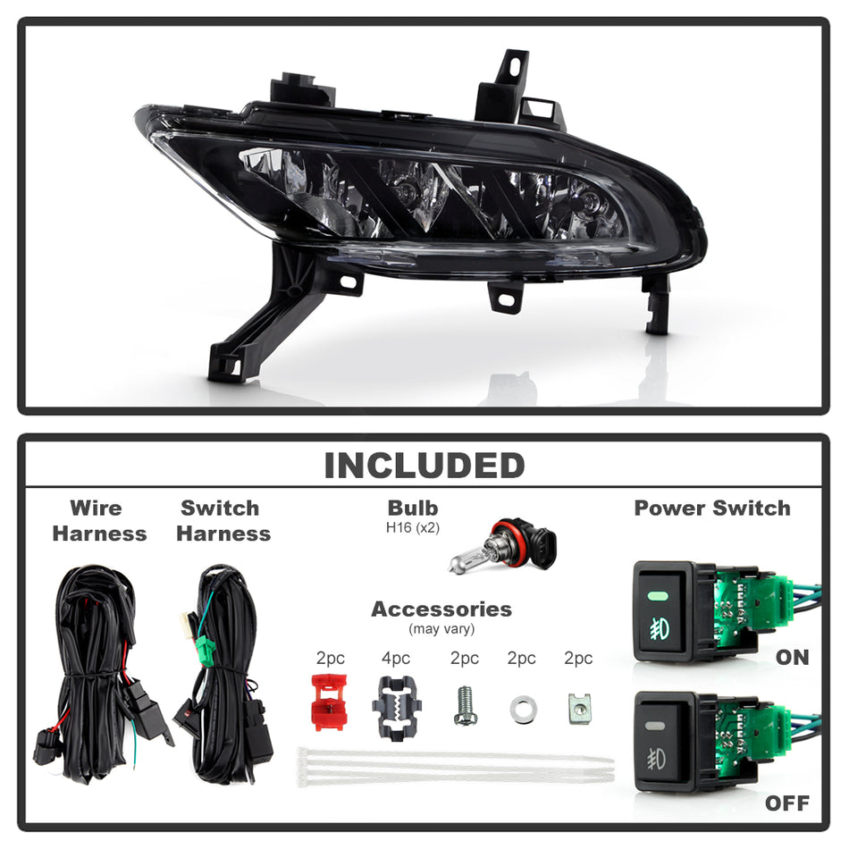 Spyder Auto 9051258 OEM Fog Lights W/Switch - Clear