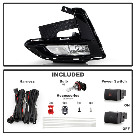 Spyder Auto 9051302 OEM Style Fog Lights w/Switch - Clear