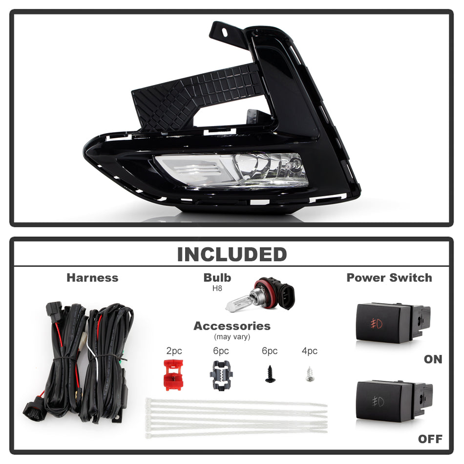 Spyder Auto 9051302 OEM Style Fog Lights w/Switch - Clear