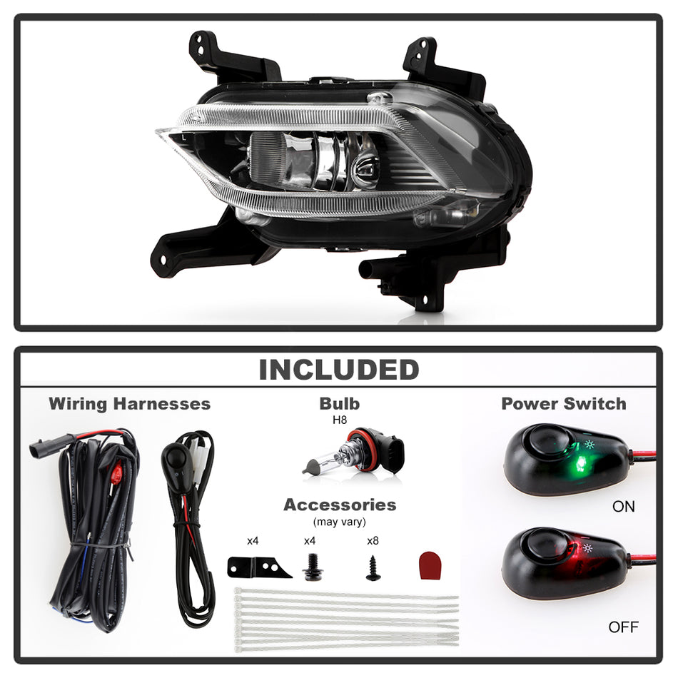 Spyder Auto 9052286 OEM Style Fog Lights w/Switch - Clear