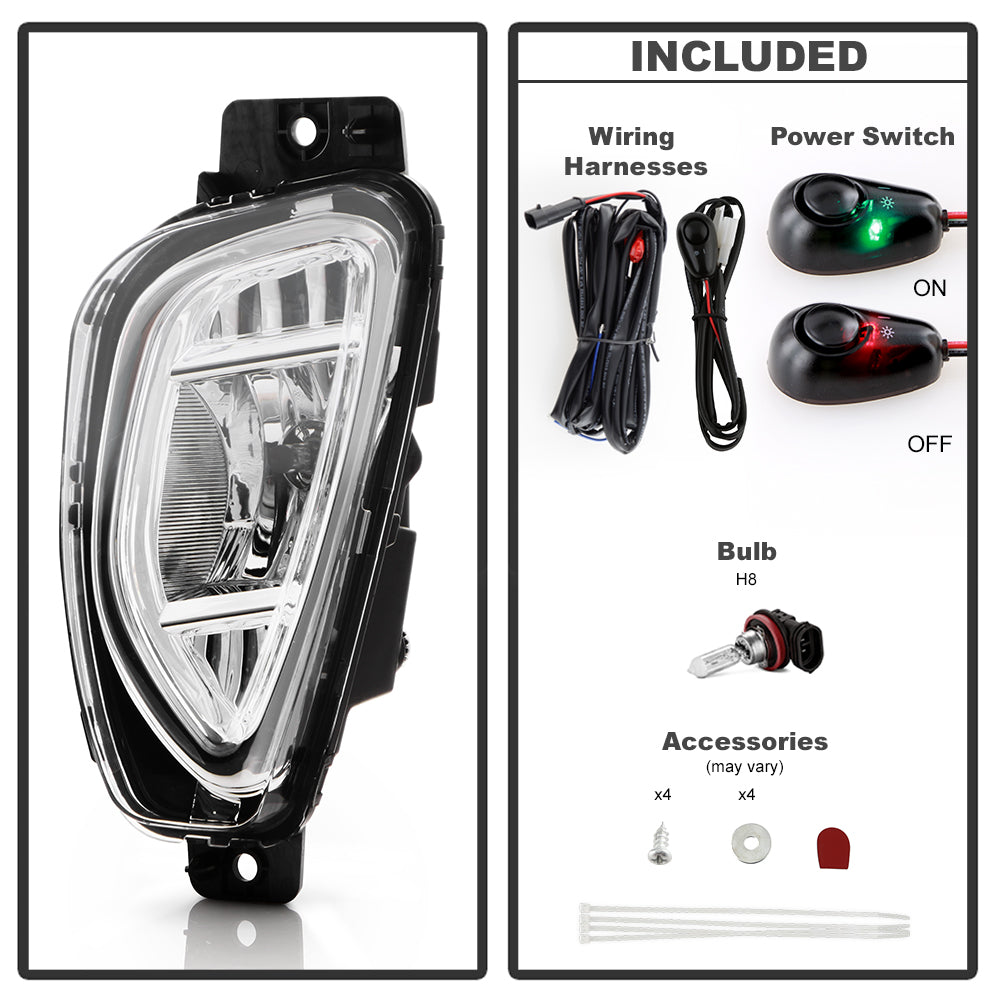 Spyder Auto 9052637 OEM Style Fog Lights w/Switch - Clear