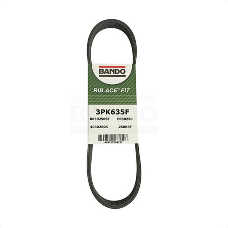 Camshaft To Water Pump Accessory Drive Belt BAN-3PK635F For Ford Escape Taurus Mercury Mariner Mazda Tribute Sable MPV 3.0L by Bando