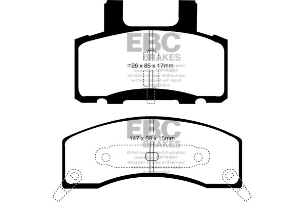 EBC Brakes Brake Pad - DP41274R