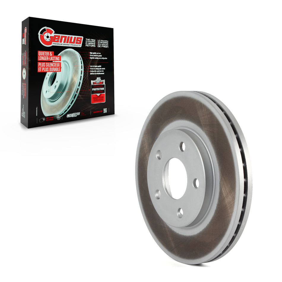 Front Coated Disc Brake Rotor (1 Piece Only) GCR-580244 For Chevrolet Malibu Pontiac G6