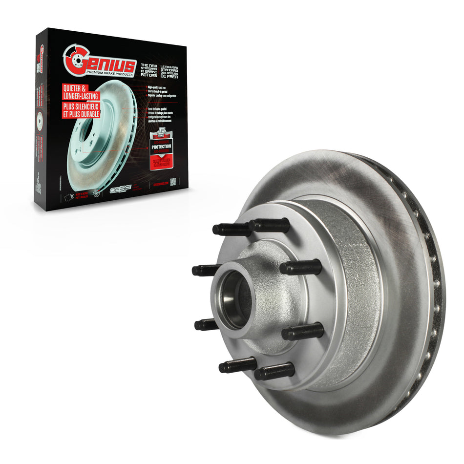 Front Coated Disc Brake Rotor Hub Assembly (1 Piece Only) GCR-66528 For Ford E-350 Super Duty E-250