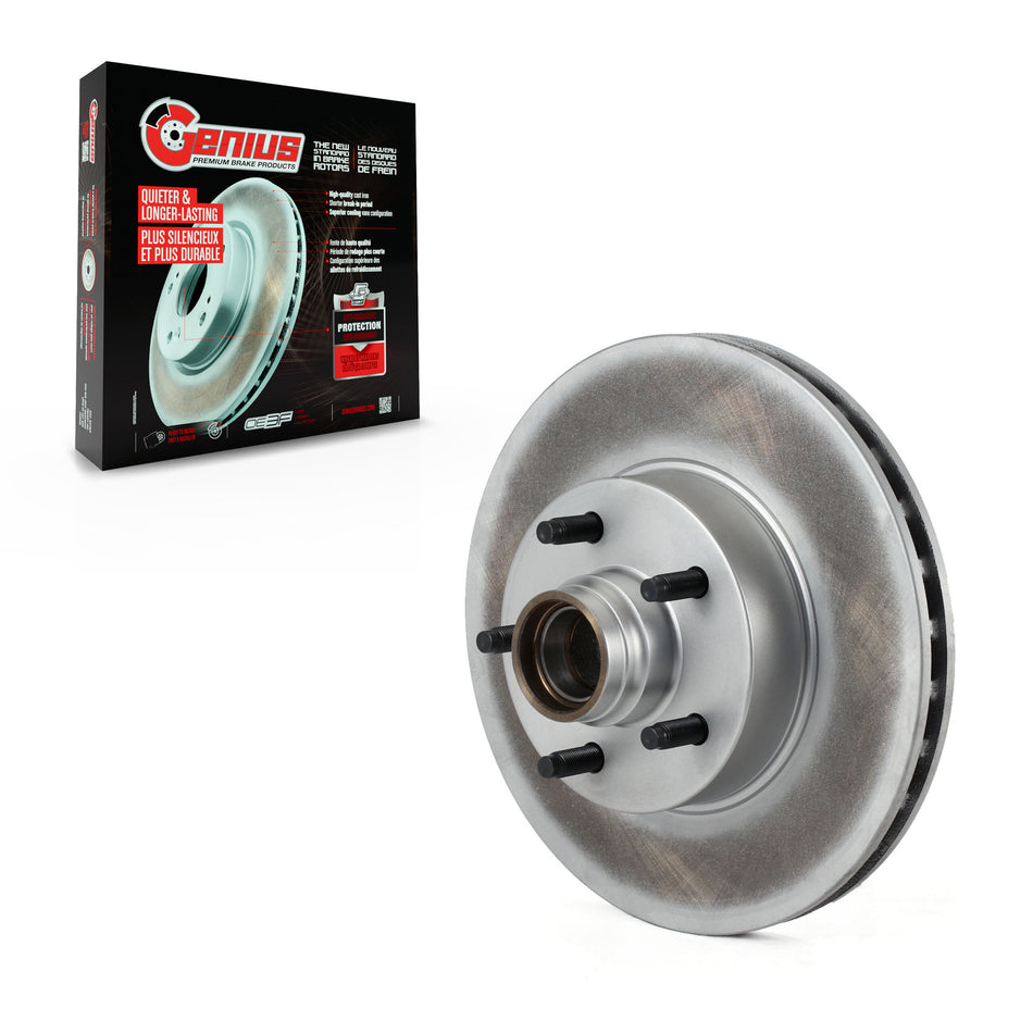 Front Coated Disc Brake Rotor Hub Assembly (1 Piece Only) GCR-680905 For 2010-2011 Ford Ranger RWD
