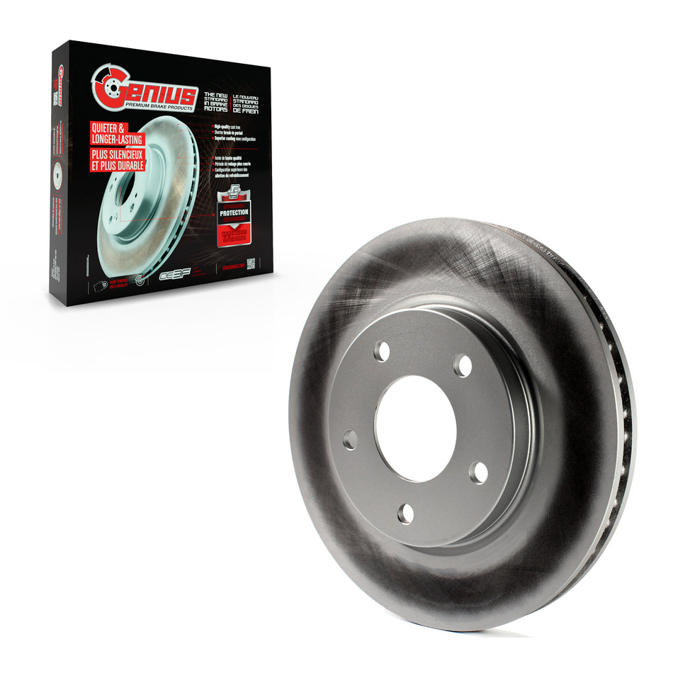 Front Coated Disc Brake Rotor (1 Piece Only) GCR-780458 For Mitsubishi Lancer Dodge Caliber