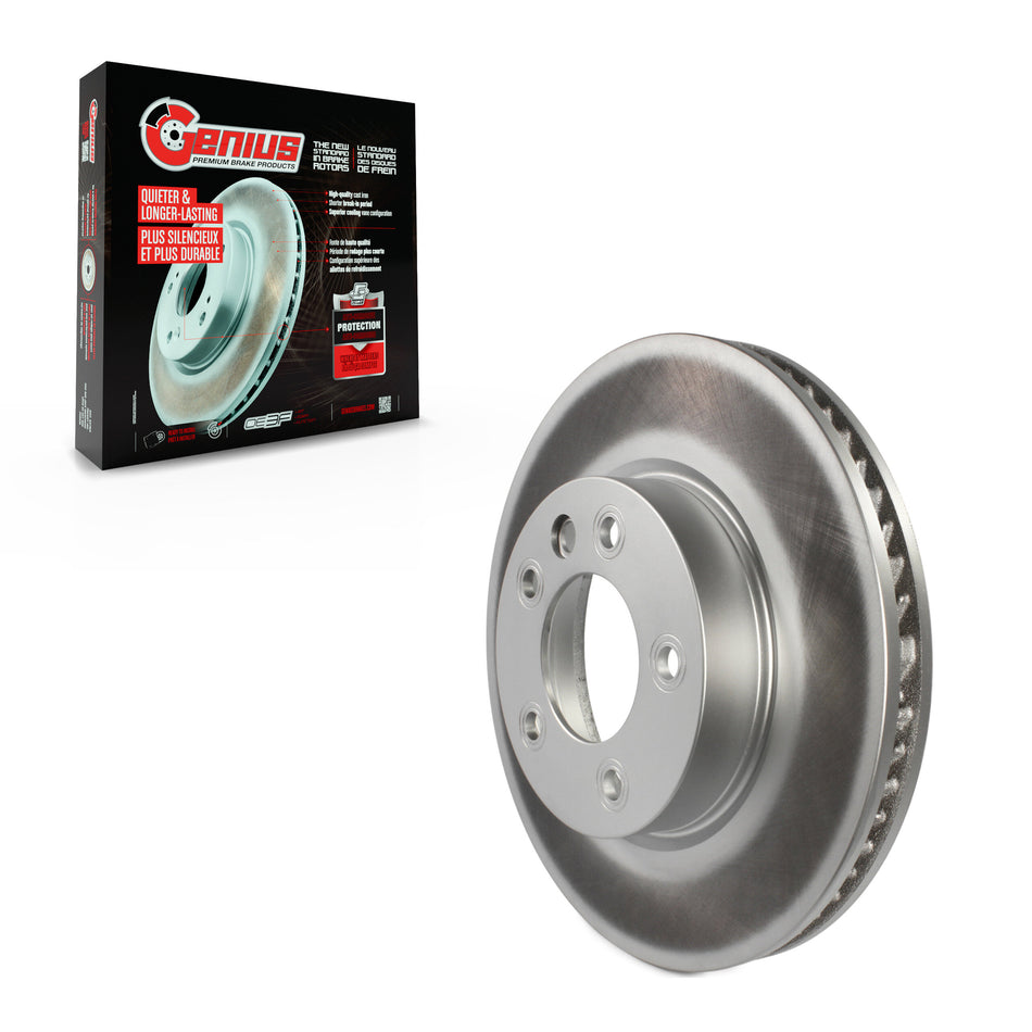 Front Right Coated Disc Brake Rotor (1 Piece Only) GCR-980229 For Volkswagen Touareg Porsche Cayenne