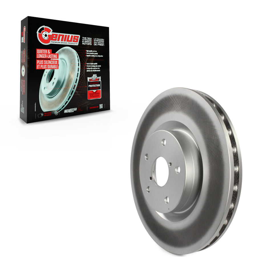 Front Coated Disc Brake Rotor (1 Piece Only) GCR-980356 For Subaru Impreza WRX STI