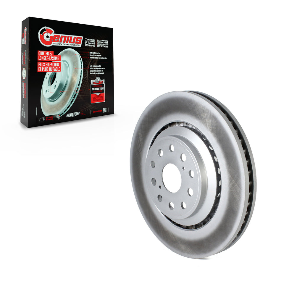 Front Left Coated Disc Brake Rotor (1 Piece Only) GCR-980564 For Lexus LS460 LS500 LS600h LS500h