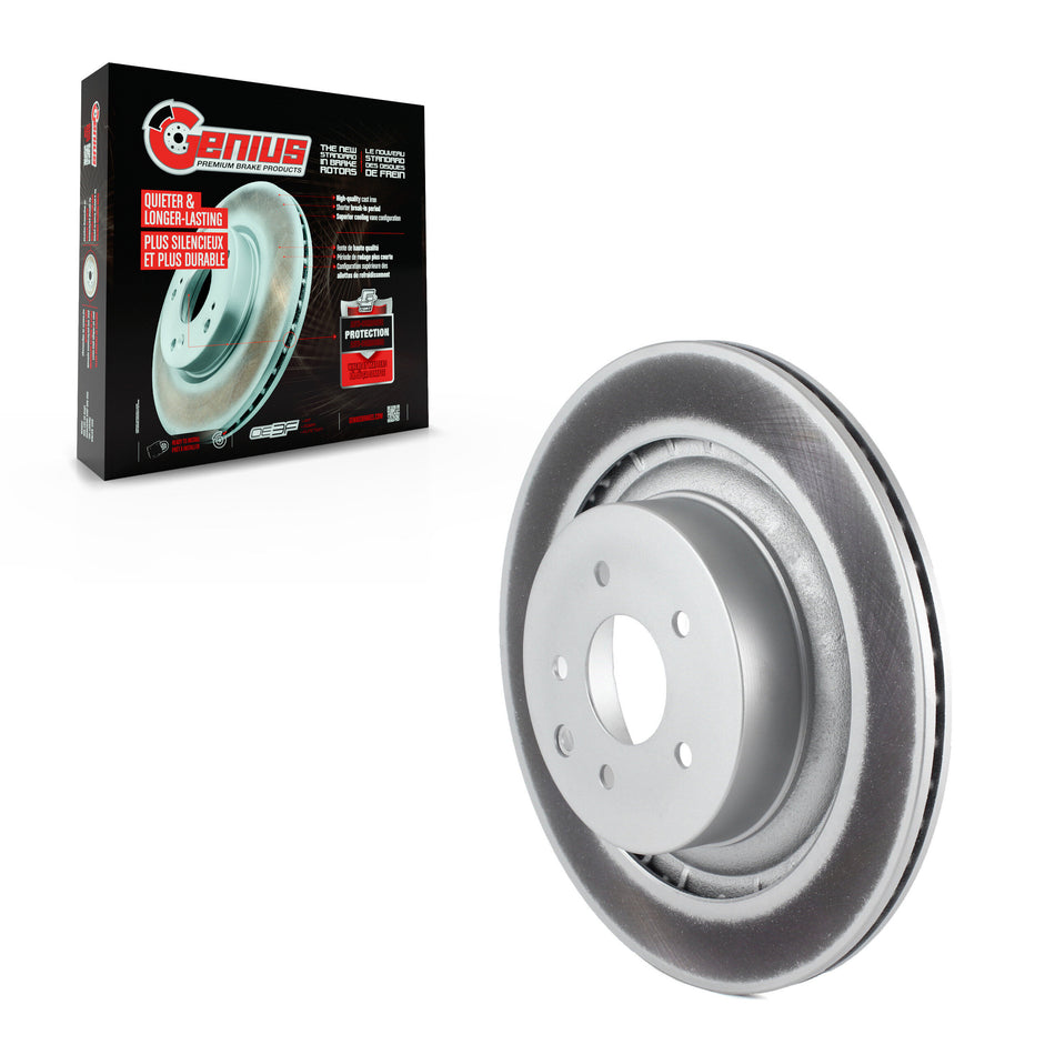 Rear Coated Disc Brake Rotor (1 Piece Only) GCR-980663 For INFINITI G37 Nissan 370Z Q60 Z