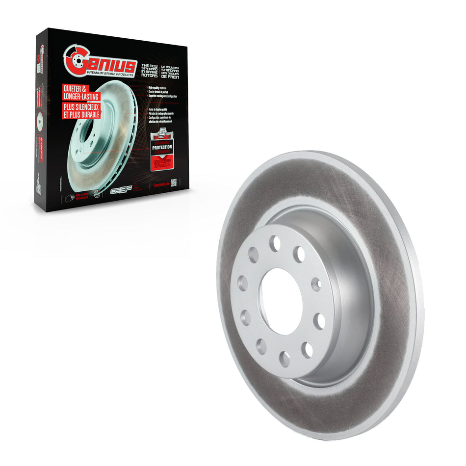 Rear Coated Disc Brake Rotor (1 Piece Only) GCR-980684 For Volkswagen Jetta GTI Passat Eos Audi A3