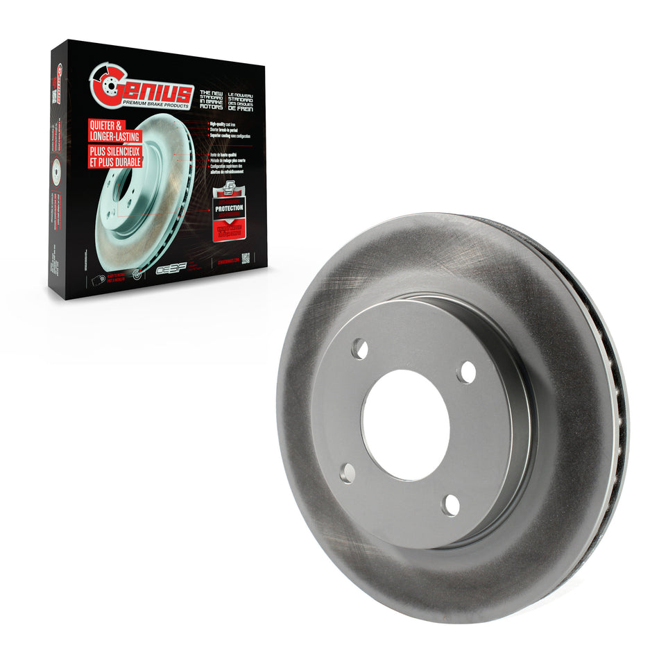Front Coated Disc Brake Rotor (1 Piece Only) GCR-980764 For 2009-2011 Nissan Versa 1.6L