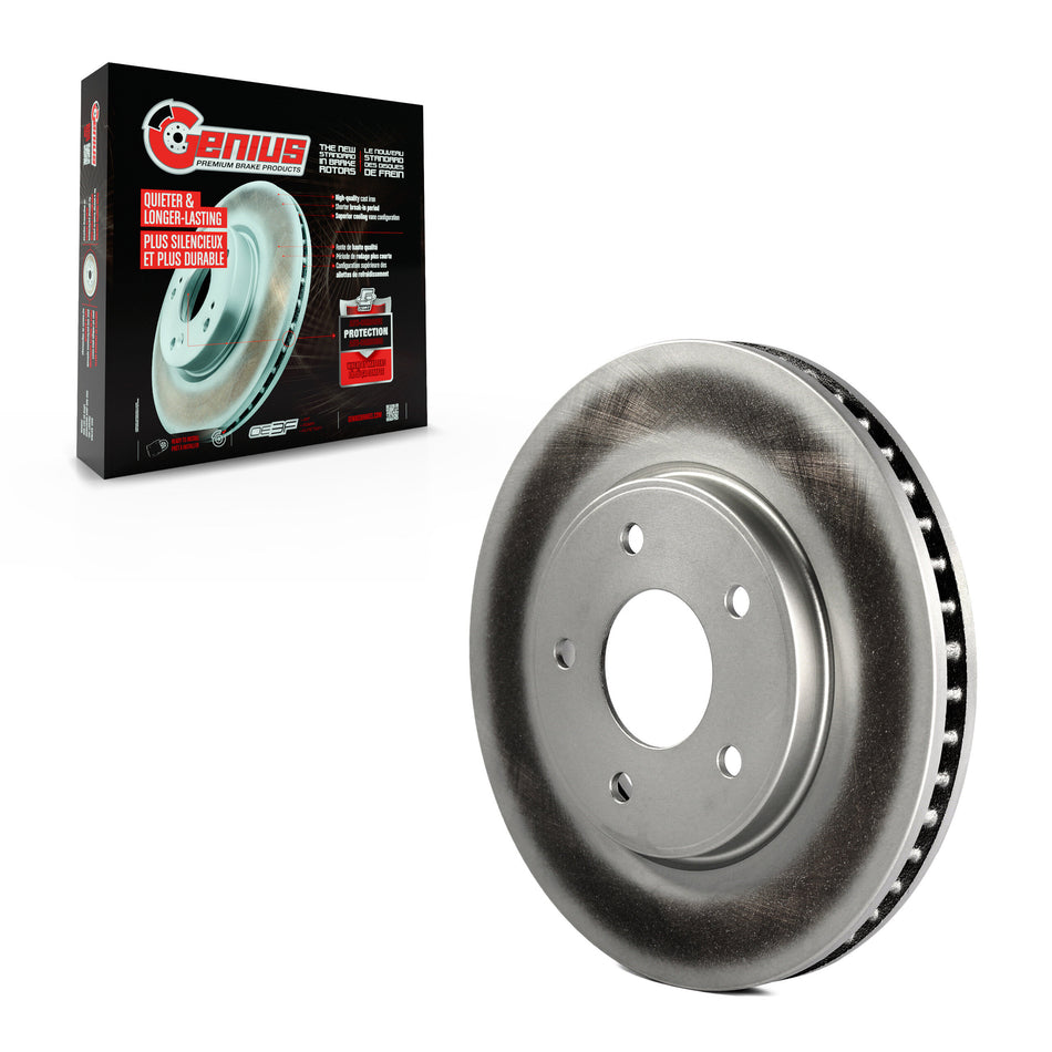 Front Coated Disc Brake Rotor (1 Piece Only) GCR-980865 For Nissan LEAF NV200 Chevrolet City Express