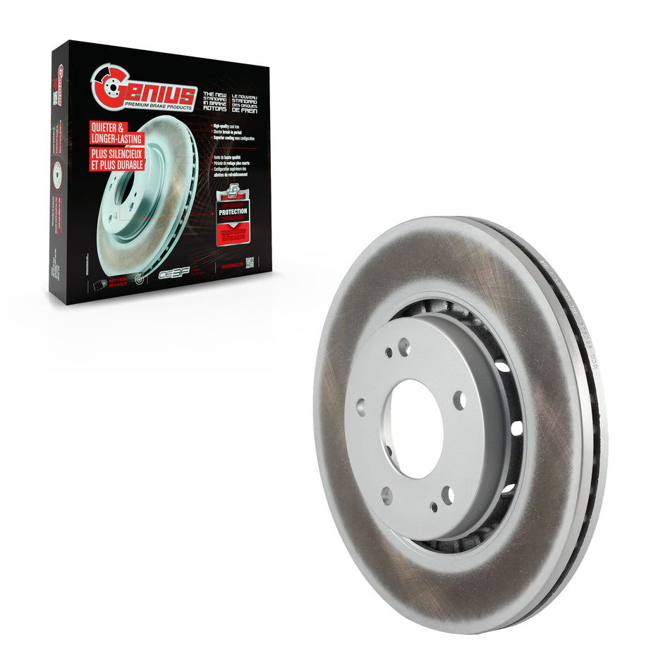 Front Coated Disc Brake Rotor (1 Piece Only) GCR-980933 For Mitsubishi Lancer