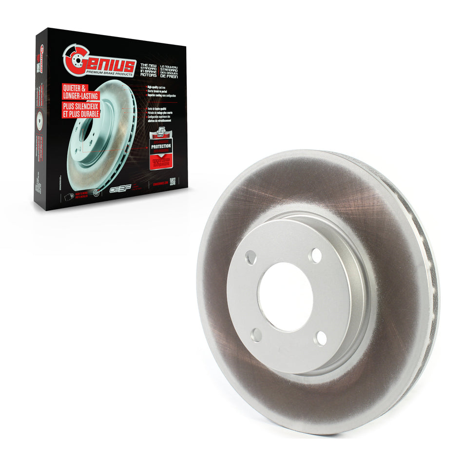 Front Coated Disc Brake Rotor (1 Piece Only) GCR-982407 For Nissan Kicks Sentra Versa