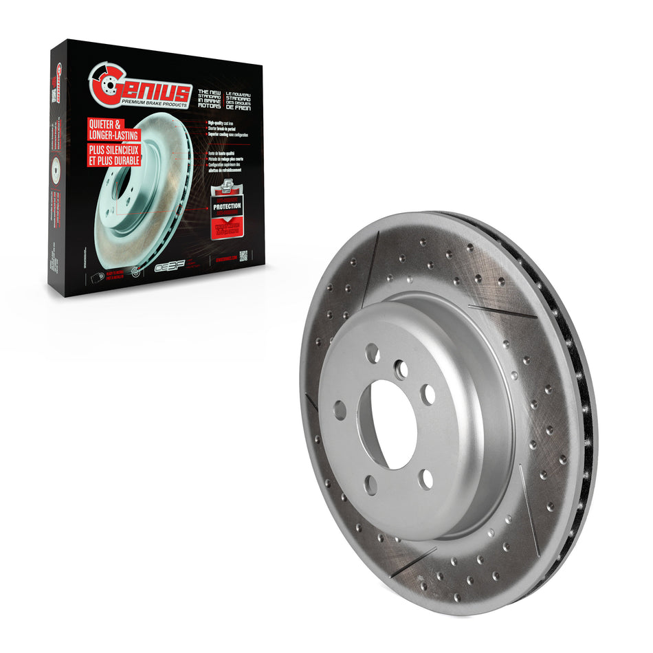 Rear Coated Disc Brake Rotor (1 Piece Only) GCR-G8116OE For BMW 328i xDrive 330i 335i 428i 340i 435i
