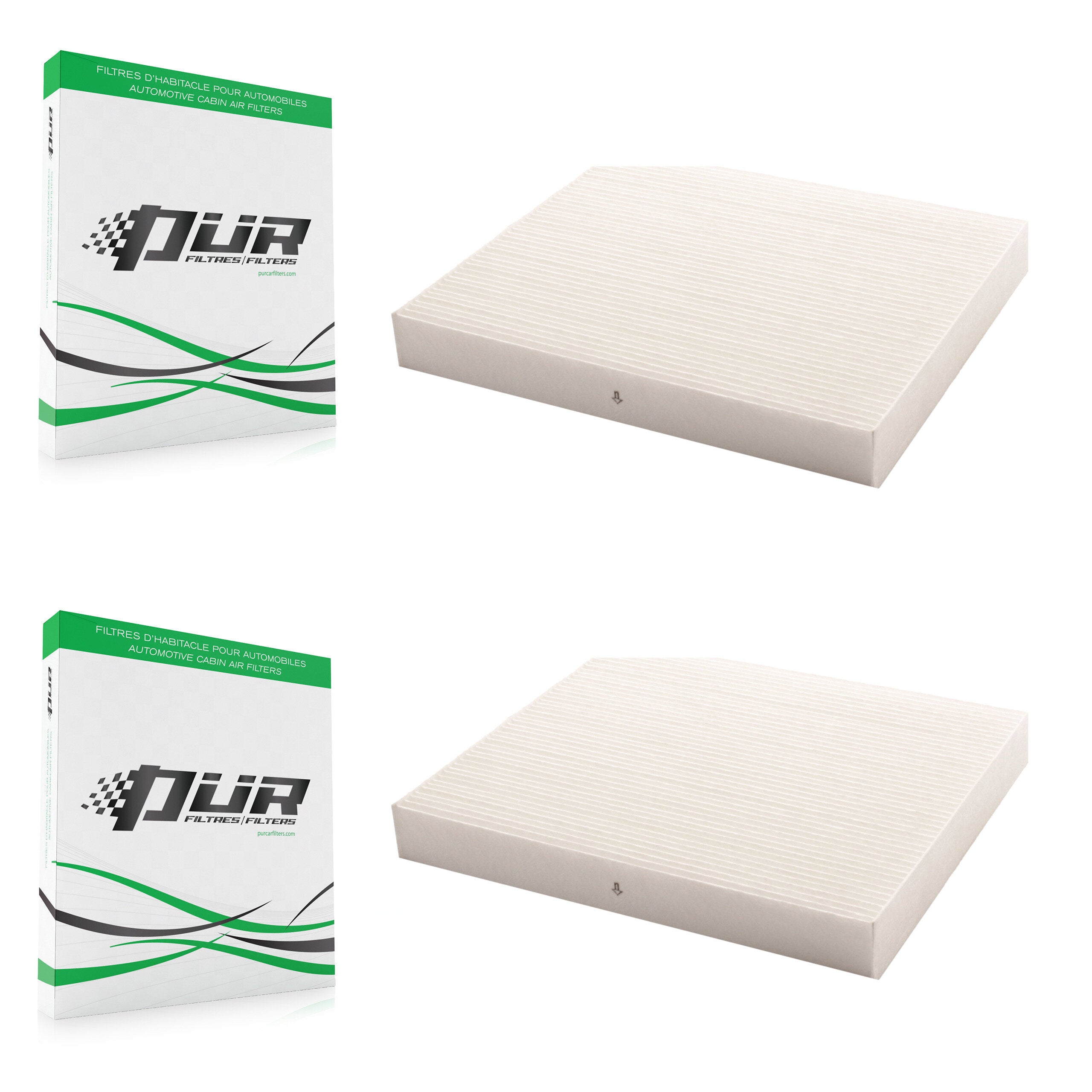 Cabin Air Filter (2 Pack) For Hyundai Santa Fe Sonata Kia Optima Azera Magentis K54-100058