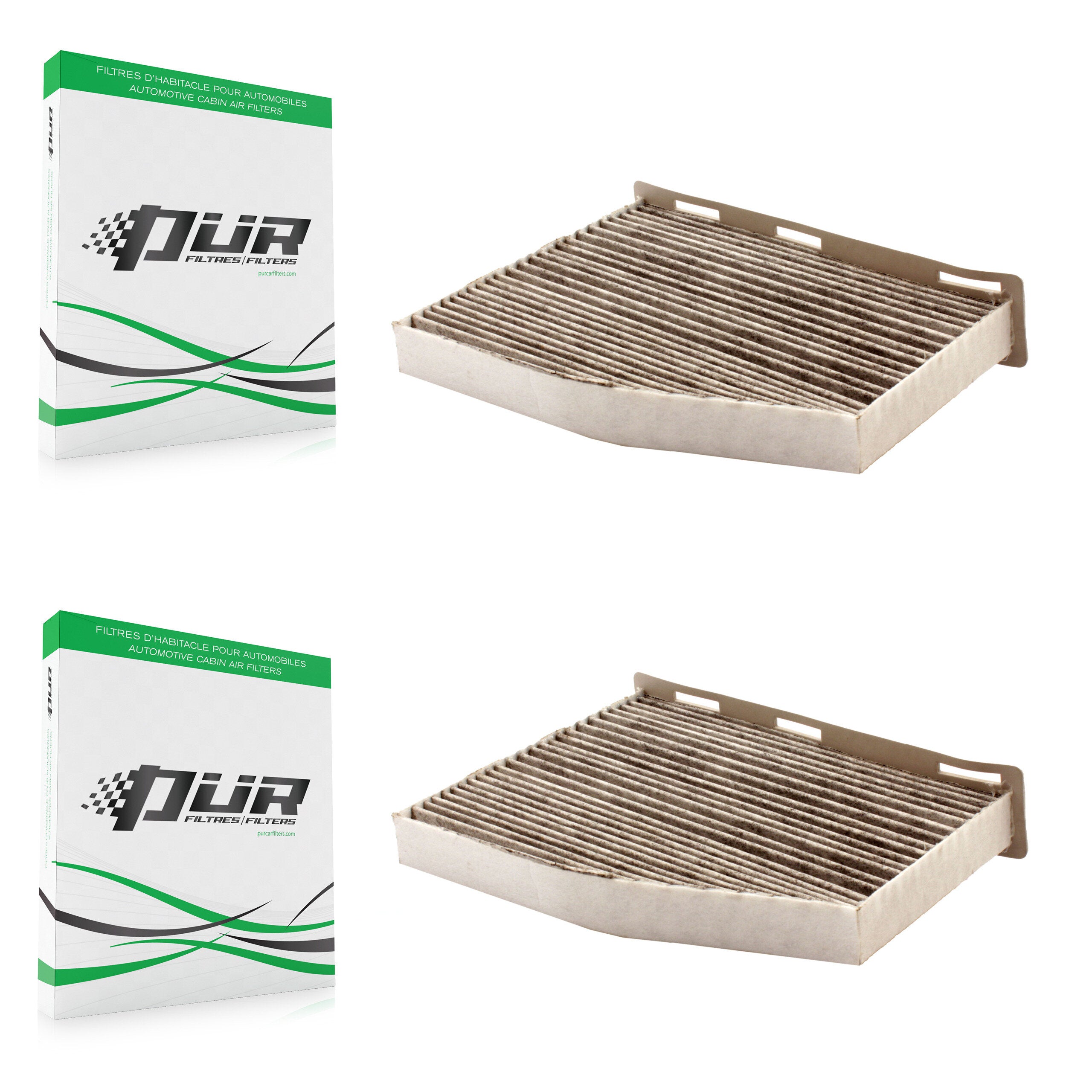 Cabin Air Filter (2 Pack) For Volkswagen Jetta Tiguan Golf Passat Audi Beetle Rabbit City K54-100098