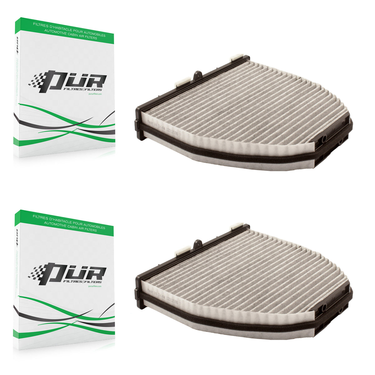 Cabin Air Filter (2 Pack) For Mercedes-Benz C300 GLK350 GLK250 E350 C350 C250 E400 E550 C K54-100117