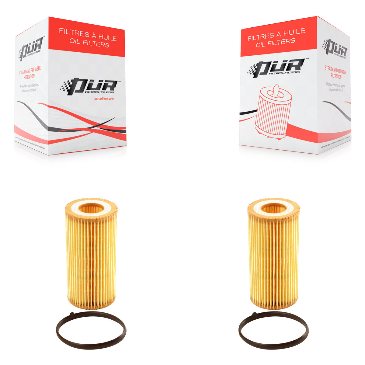 Engine Cartridge Oil Filter (2 Pack) For Volkswagen Jetta Passat Golf Audi Beetle Rabbit K56-100002