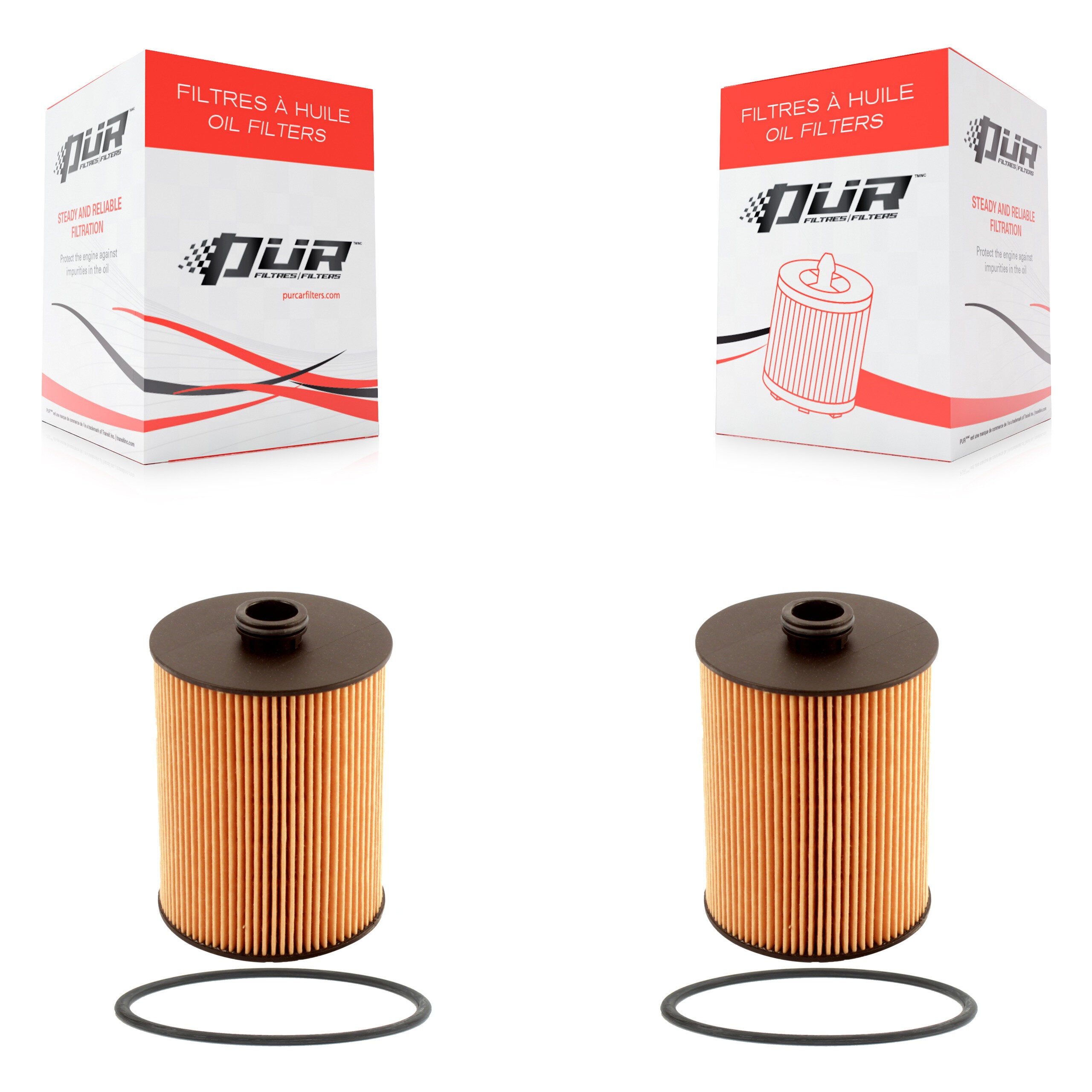 Engine Cartridge Oil Filter (2 Pack) For Volkswagen Atlas Passat Cross Sport Touareg CC K56-100003