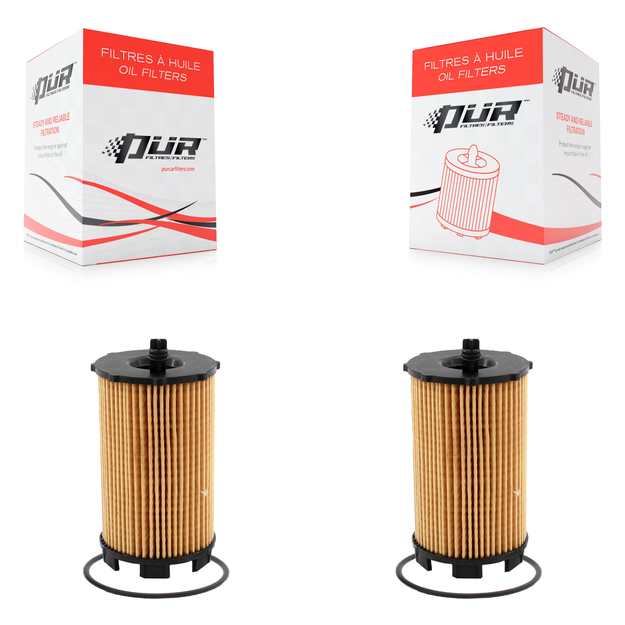 Engine Cartridge Oil Filter (2 Pack) For Audi Q7 S5 A6 Quattro R8 Volkswagen Touareg RS5 K56-100010