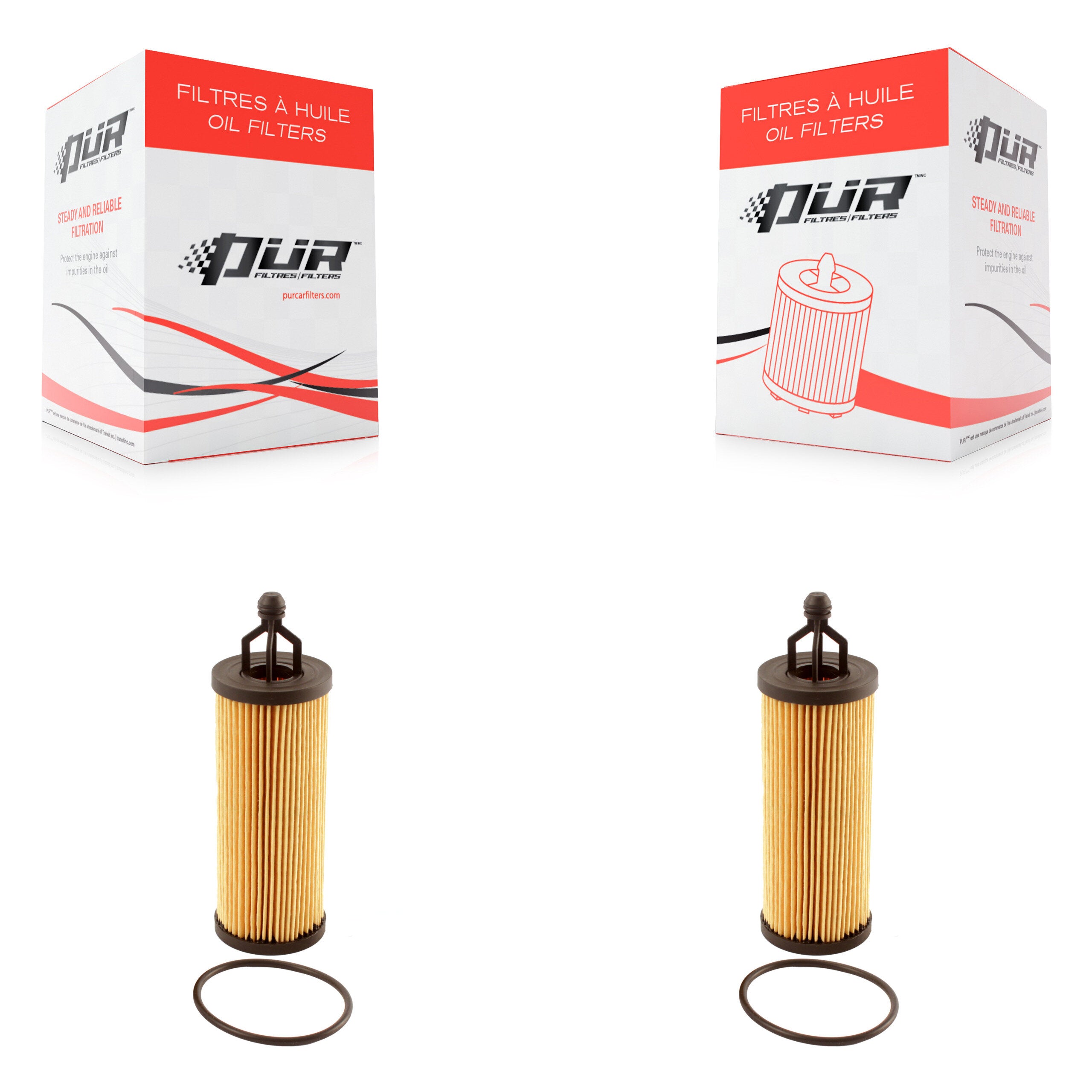 Engine Cartridge Oil Filter (2 Pack) For Ram Dodge Jeep 1500 Grand Caravan Classic 200 & K56-100014