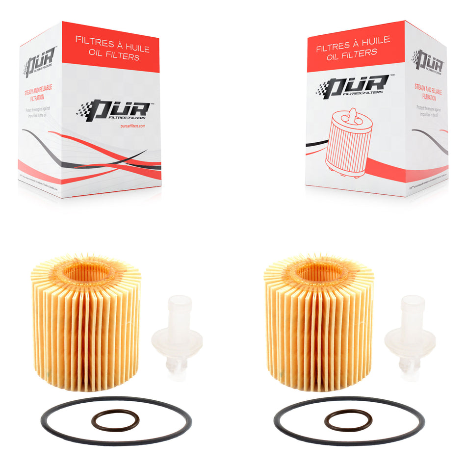 Engine Cartridge Oil Filter (2 Pack) For Toyota RAV4 Camry Lexus Highlander Sienna Tacoma K56-100024