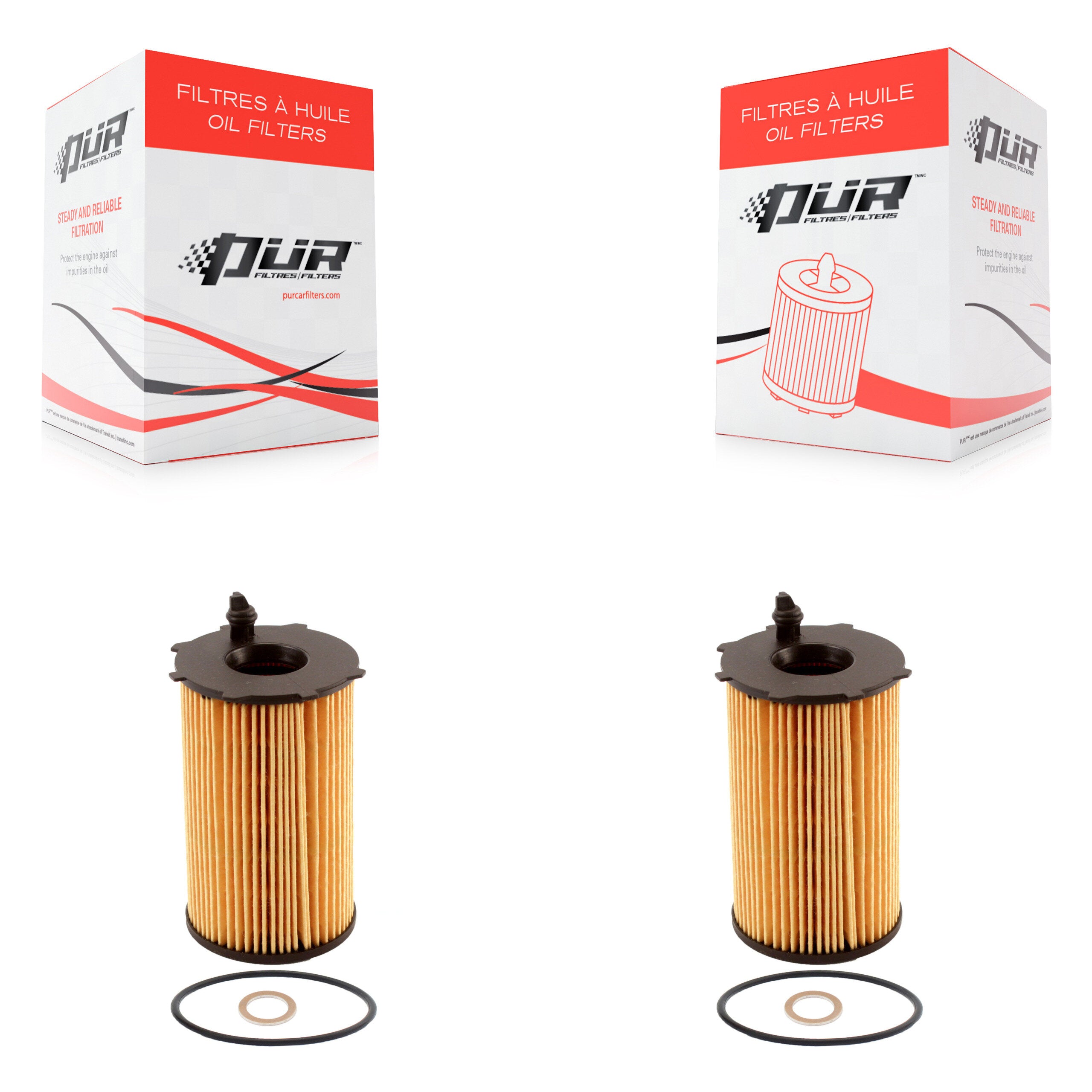 Engine Cartridge Oil Filter (2 Pack) For Kia Sorento Hyundai Santa Fe Sedona XL Cadenza K56-100031
