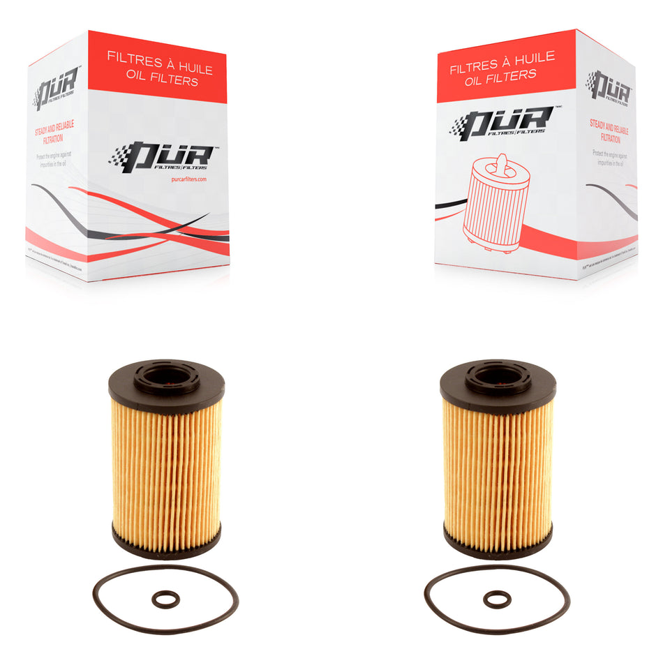 Engine Cartridge Oil Filter (2 Pack) For Hyundai Santa Fe Genesis Coupe Sonata Kia Sedona K56-100033