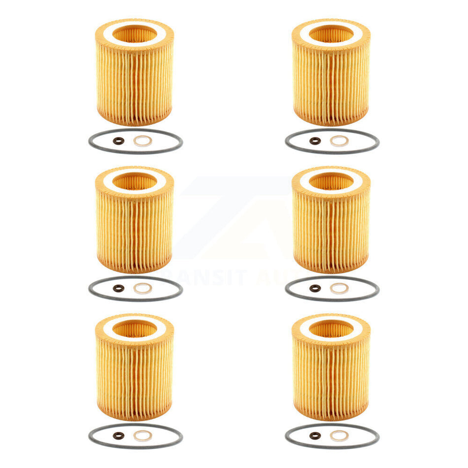 Engine Cartridge Oil Filter (6 Pack) For BMW X5 X3 328i xDrive X1 323i 320i 335i X6 128i K56-100310