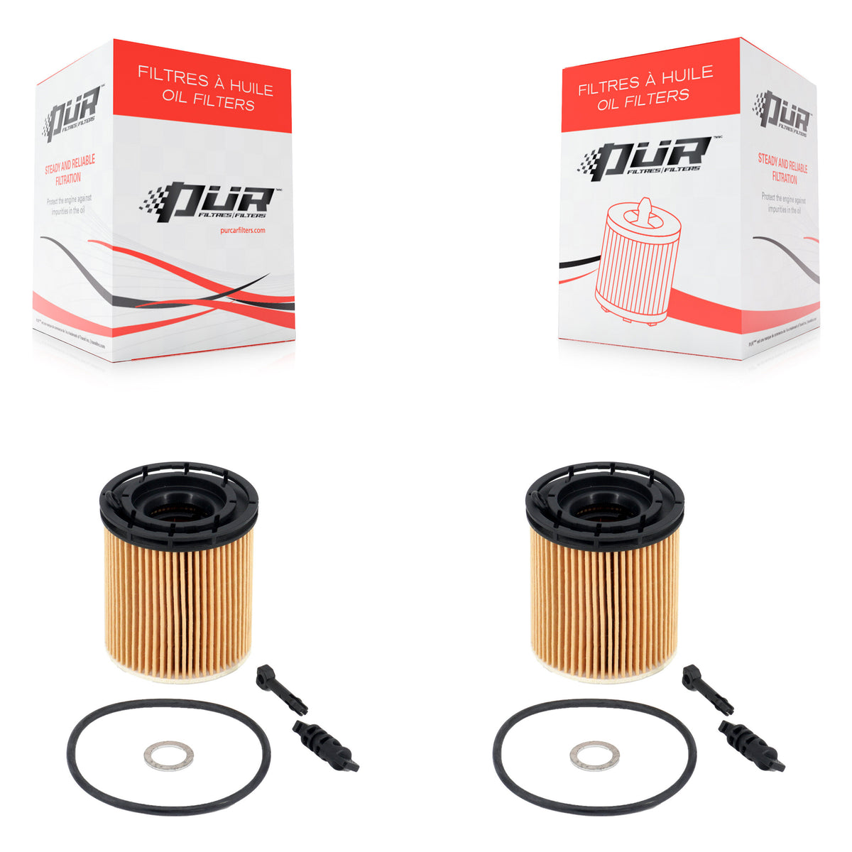Engine Cartridge Oil Filter (2 Pack) For Hyundai Kia Tucson Elantra Kona Venue Santa Fe K56-100483