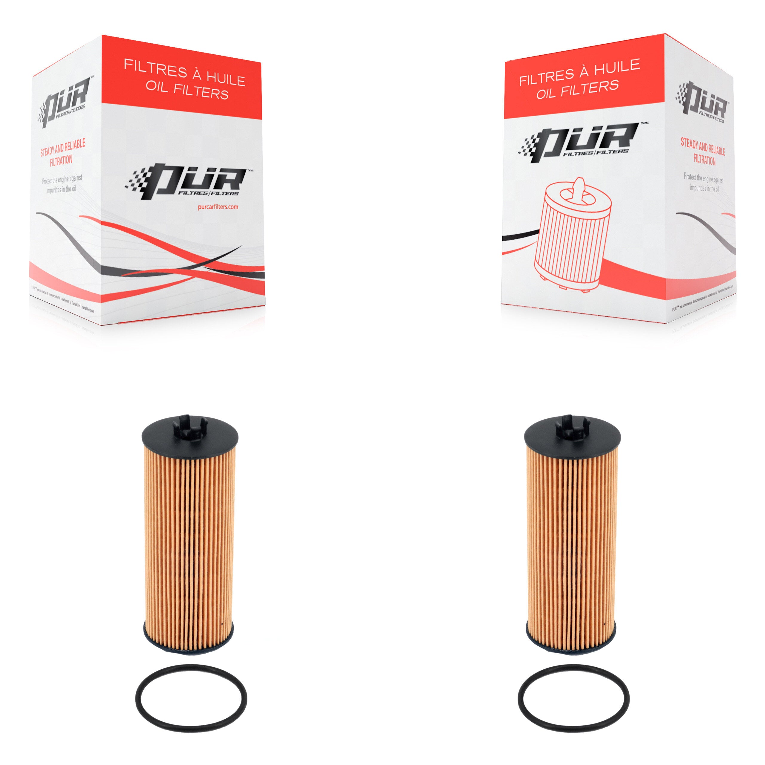 Engine Cartridge Oil Filter (2 Pack) For Mercedes-Benz G63 AMG S550 GLE63 S CLA45 CLS550 K56-100486