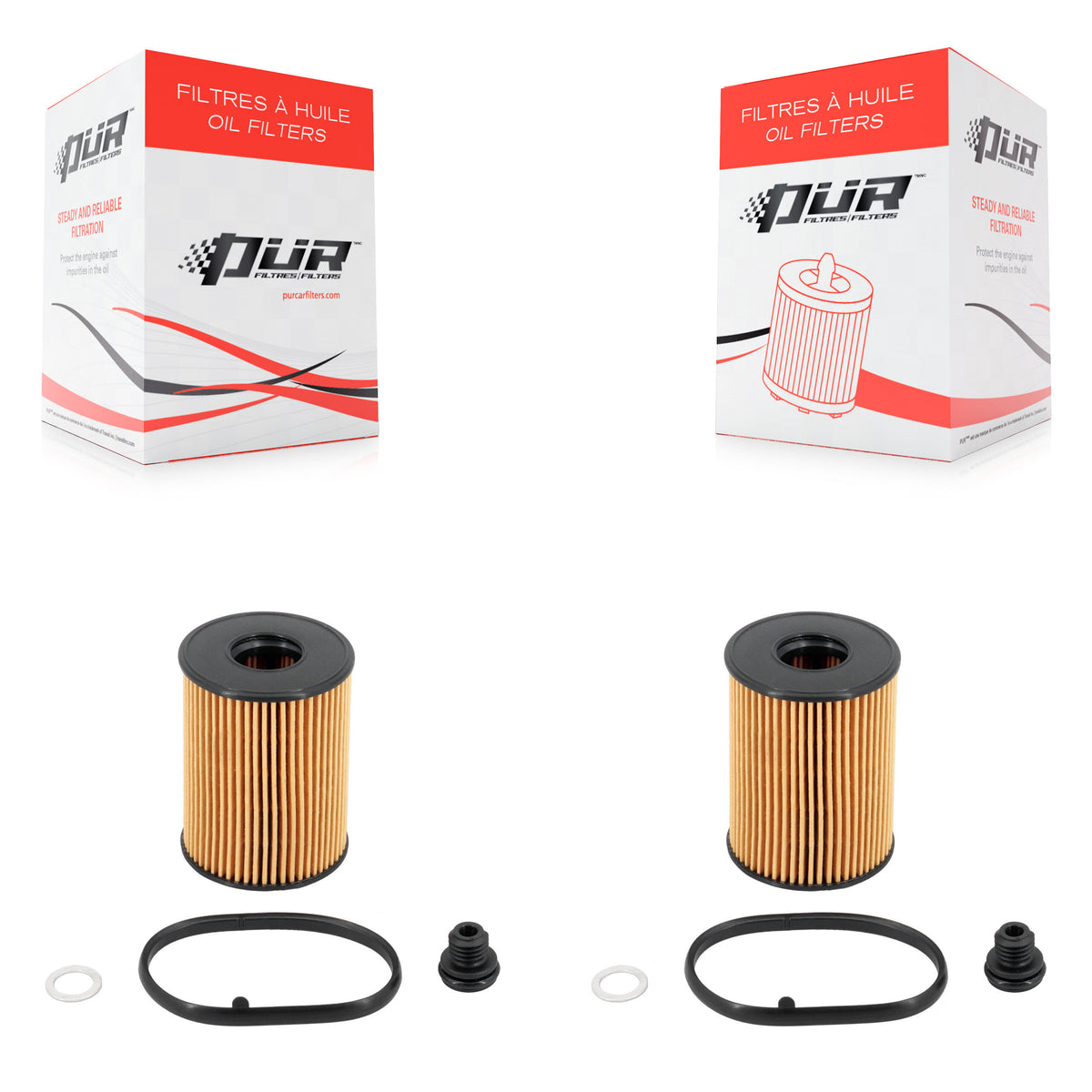 Engine Cartridge Oil Filter (2 Pack) For Hyundai Tucson Kia Santa Fe Sportage Sorento K5 K56-100586